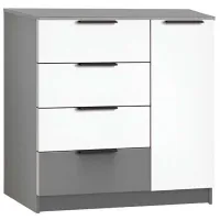 Комод для офиса Modern Komfort 4+1S 88 x 95 x 38см / ДСП / Белый