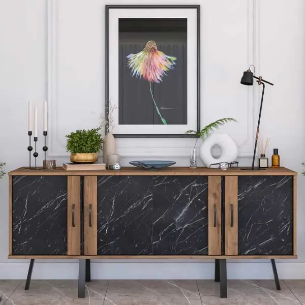 Comodă pentru birou Mirage Meble GD115 78.6 x 180 x 45 / / Nuc photo 2