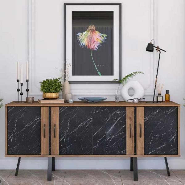 Comodă pentru birou Mirage Meble GD115 78.6 x 180 x 45 / / Nuc photo 2