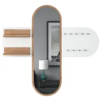 Cuier cu oglindă Mirage Meble P3 LPAL / Walnut - White photo 2