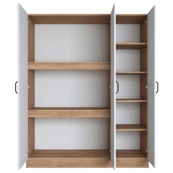 Dulap Mirage Meble BA105 3D 145 x 55 x 181.8 / PAL / Walnut - White photo 3