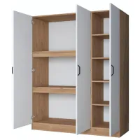 Dulap Mirage Meble BA105 3D 145 x 55 x 181.8 / PAL / Walnut - White photo 4