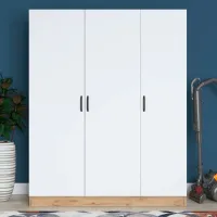 Dulap Mirage Meble BA105 3D 145 x 55 x 181.8 / PAL / Walnut - White photo 5