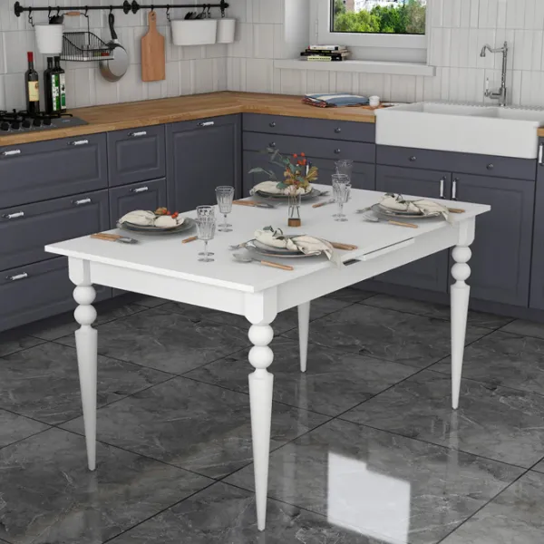 Masă de bucătărie extensibilă Mirage Meble JA112 PAL/ White photo 2