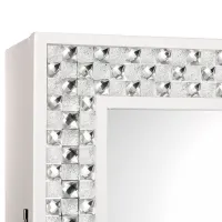 Dulap pentru bijuterii Costway JV10079WH 35.5 x 33 x 153 / MDF / White photo 3