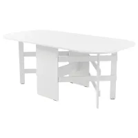 Кухонный стол раскладной ML-Mobila овал ДСП/ Белый