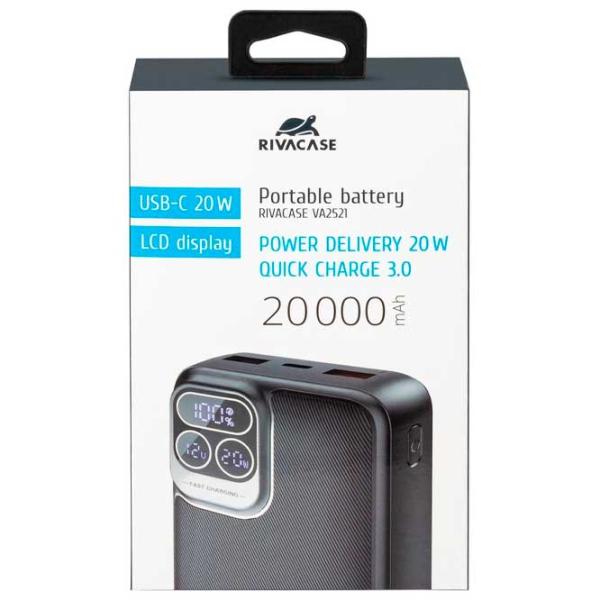 Power Bank RivaCase VA2521 20000 mAh/ Black photo 4