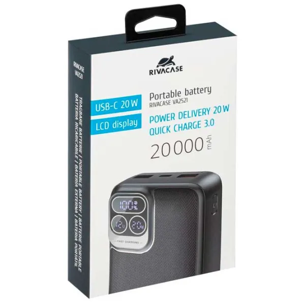 Power Bank RivaCase VA2521 20000 mAh/ Black photo 5