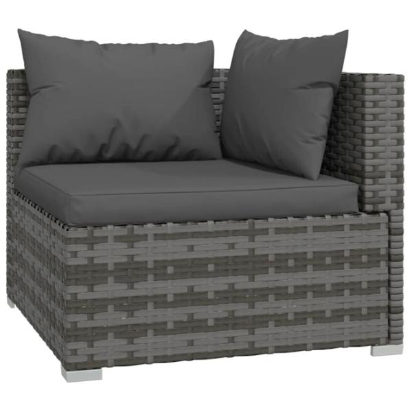 Fotoliu de grădină VidaXL 5742028 Ratan artificial / Stofă / Gray Charcoal photo 4