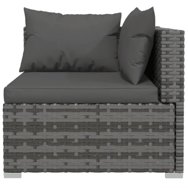 Fotoliu de grădină VidaXL 5742028 Ratan artificial / Stofă / Gray Charcoal photo 5