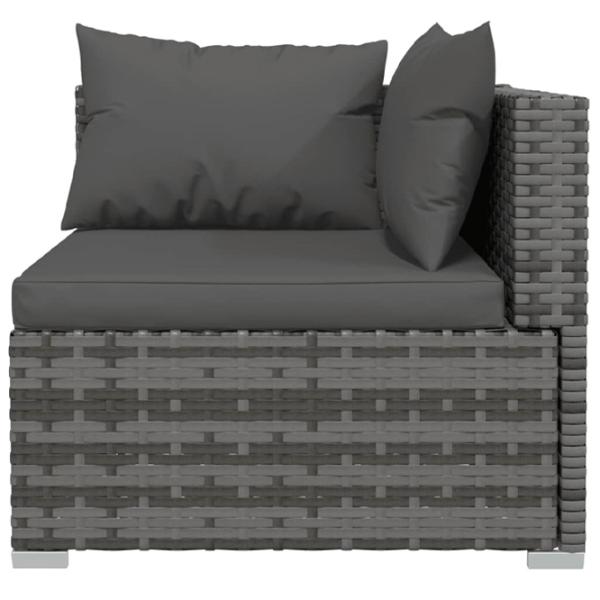 Fotoliu de grădină VidaXL 5742028 Ratan artificial / Stofă / Gray Charcoal photo 5