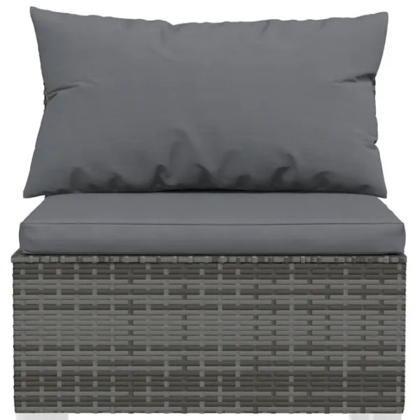 Fotoliu de grădină VidaXL 5742028 Ratan artificial / Stofă / Gray Charcoal photo 6