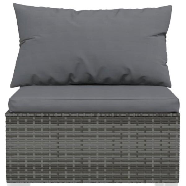 Fotoliu de grădină VidaXL 5742028 Ratan artificial / Stofă / Gray Charcoal photo 6