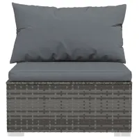Fotoliu de grădină VidaXL 5742029 Ratan artificial / Stofă / Gray Charcoal photo 4