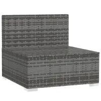 Fotoliu de grădină VidaXL 5742029 Ratan artificial / Stofă / Gray Charcoal photo 5