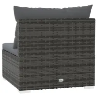 Fotoliu de grădină VidaXL 5742029 Ratan artificial / Stofă / Gray Charcoal photo 6