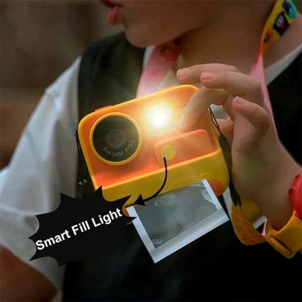 Cameră foto Hoco Children Printing Camera Dual Lens DV200 6+ / Orange Yellow photo 2 Cameră foto Hoco Children Printing Camera Dual Lens DV200 6+ / Orange Yellow photo 2