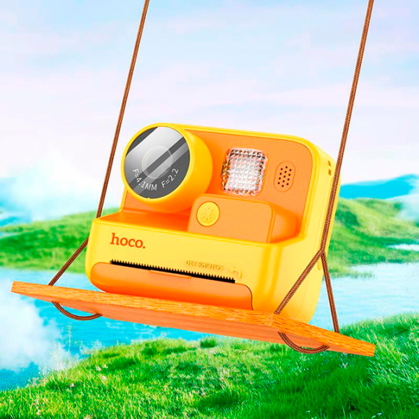 Cameră foto Hoco Children Printing Camera Dual Lens DV200 6+ / Orange Yellow photo 4 Cameră foto Hoco Children Printing Camera Dual Lens DV200 6+ / Orange Yellow photo 4