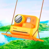 Фотоаппарат Hoco Children Printing Camera Dual Lens DV200 6+ / Оранжевый Желтый photo 4