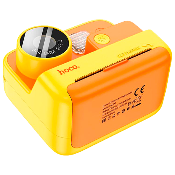 Cameră foto Hoco Children Printing Camera Dual Lens DV200 6+ / Orange Yellow photo 8 Cameră foto Hoco Children Printing Camera Dual Lens DV200 6+ / Orange Yellow photo 8