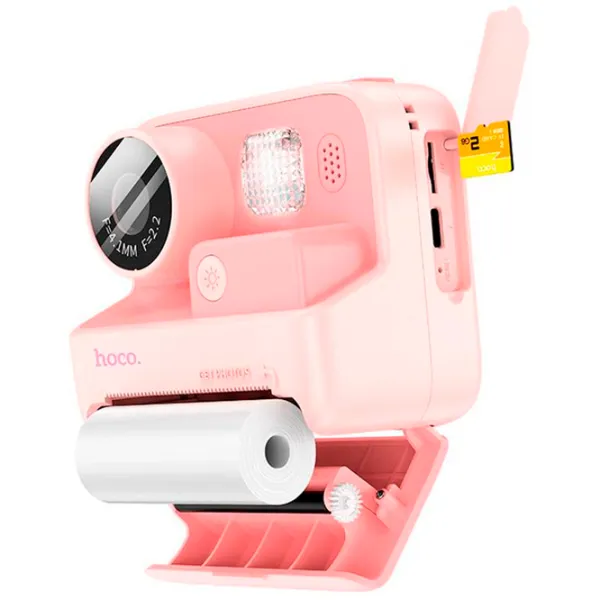 Фотоаппарат Hoco Children Printing Camera Dual Lens DV200 6+ / Черный Розовый photo 5 Фотоаппарат Hoco Children Printing Camera Dual Lens DV200 6+ / Черный Розовый photo 5