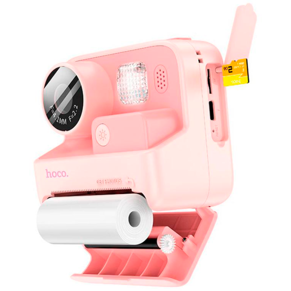 Фотоаппарат Hoco Children Printing Camera Dual Lens DV200 6+ / Черный Розовый photo 5 Фотоаппарат Hoco Children Printing Camera Dual Lens DV200 6+ / Черный Розовый photo 5