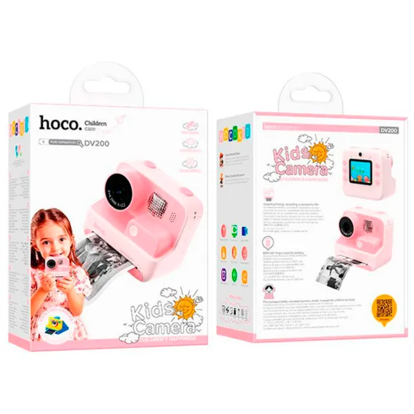 Фотоаппарат Hoco Children Printing Camera Dual Lens DV200 6+ / Черный Розовый photo 7 Фотоаппарат Hoco Children Printing Camera Dual Lens DV200 6+ / Черный Розовый photo 7