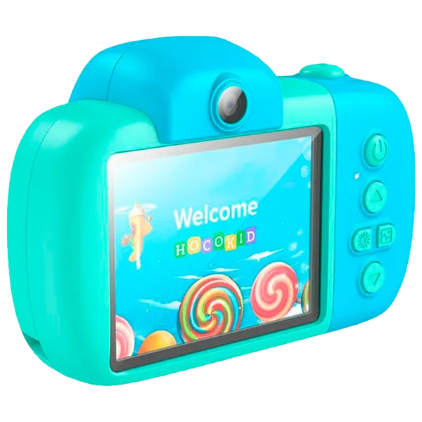 Cameră foto Hoco Children Camera Dual Lens DV201 6+ / Albastru deschis Blue photo 2 Cameră foto Hoco Children Camera Dual Lens DV201 6+ / Albastru deschis Blue photo 2