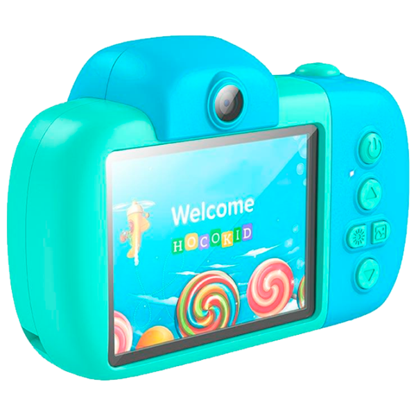 Cameră foto Hoco Children Camera Dual Lens DV201 6+ / Albastru deschis Blue photo 2 Cameră foto Hoco Children Camera Dual Lens DV201 6+ / Albastru deschis Blue photo 2