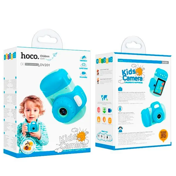 Cameră foto Hoco Children Camera Dual Lens DV201 6+ / Albastru deschis Blue photo 5 Cameră foto Hoco Children Camera Dual Lens DV201 6+ / Albastru deschis Blue photo 5