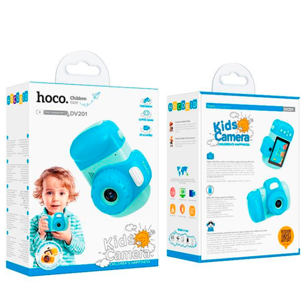 Cameră foto Hoco Children Camera Dual Lens DV201 6+ / Albastru deschis Blue photo 5 Cameră foto Hoco Children Camera Dual Lens DV201 6+ / Albastru deschis Blue photo 5