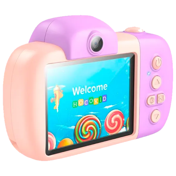 Фотоаппарат Hoco Children Camera Dual Lens DV201 6+ / Beige Розовый photo 2 Фотоаппарат Hoco Children Camera Dual Lens DV201 6+ / Beige Розовый photo 2