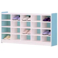 Стеллаж для обуви Tisam BNX 3402 65 x 120 x 25см /Синий /Белый