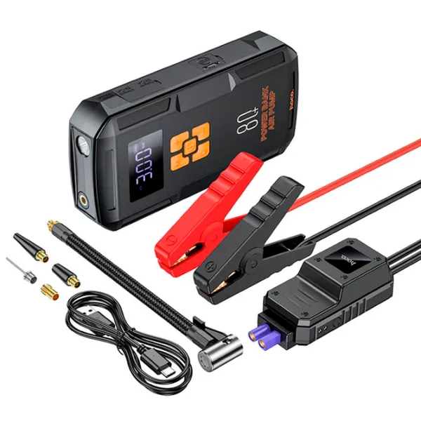 Incărcător și Redresor auto Hoco QS2 Land Portable Smart Air Pump Emergency 300 A - 800 А photo 5