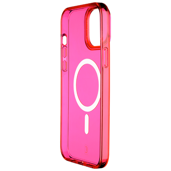 Чехол для смартфона Apple iPhone 14 Cellularline / MagSafe Back / ТПУ / Прозрачный Розовый photo 2