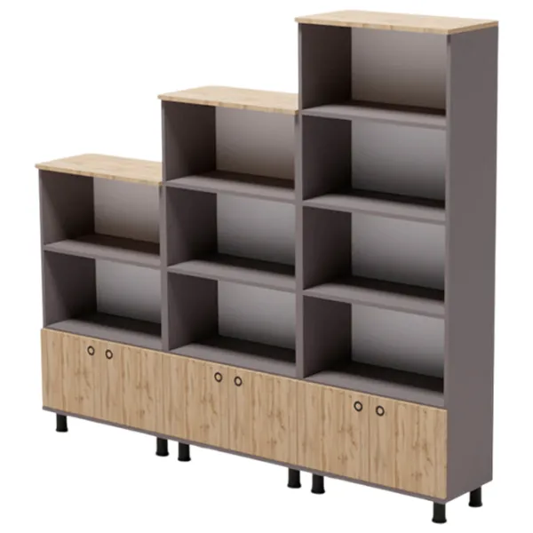 Шкаф с полками Smartex Set 187 x 210 x 35см / ДСП / Темный дуб photo 1