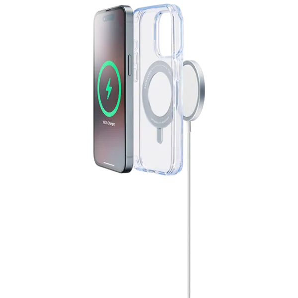 Husă pentru smartphone Apple iPhone 16 Pro Max Cellularline / MagSafe Back / TPU / White Transparent photo 3