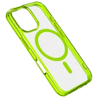 Чехол для смартфона Apple iPhone 16 Pro Max Cellularline / MagSafe Back / ТПУ / Прозрачный Лаймовый