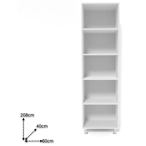 Dulap Smartex N4 90 x 40 x 208 / DSP / White - Graphite photo 2