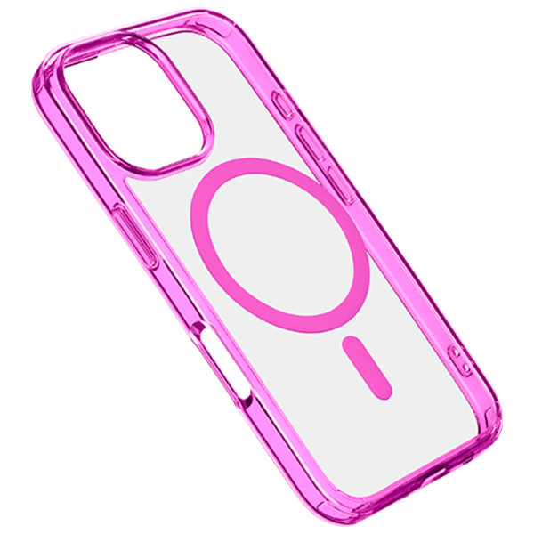 Чехол для смартфона Apple iPhone 16 Pro Cellularline / MagSafe Back / ТПУ / Прозрачный Розовый photo 1