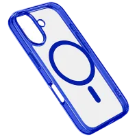 Чехол для смартфона Apple iPhone 16 Plus Cellularline / MagSafe Back / ТПУ / Прозрачный Синий