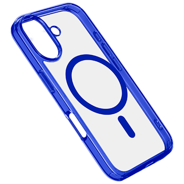 Чехол для смартфона Apple iPhone 16 Cellularline / MagSafe Back / ТПУ / Прозрачный Синий photo 1