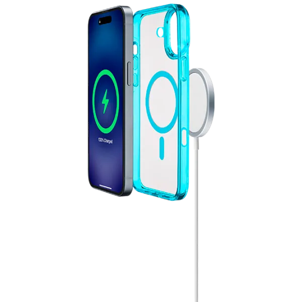 Чехол для смартфона Apple iPhone 16 Cellularline / MagSafe Back / ТПУ / Прозрачный Зеленый photo 3