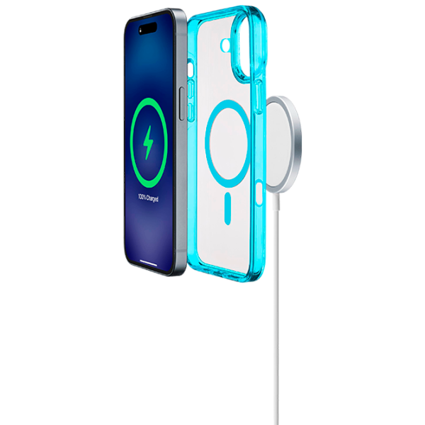 Чехол для смартфона Apple iPhone 16 Cellularline / MagSafe Back / ТПУ / Прозрачный Зеленый photo 3