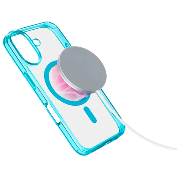 Чехол для смартфона Apple iPhone 16 Plus Cellularline / MagSafe Back / ТПУ / Прозрачный Зеленый photo 2