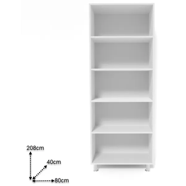 Dulap Smartex N4 80 x 40 x 208 / DSP / White - Graphite photo 2 Dulap Smartex N4 80 x 40 x 208 / DSP / White - Graphite photo 2