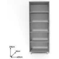 Шкаф Smartex N4 80 x 40см x 208 / ДСП / Графит - Дуб Светлый photo 2