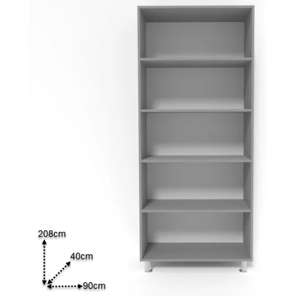 Dulap Smartex N4 90 x 40 x 208 / DSP / Graphit - Stejar Deschis photo 2