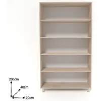 Dulap Smartex N4 120 x 40 x 208 / DSP / White - Stejar Deschis photo 2