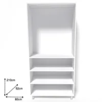 Шкаф Smartex N5 80 x 52см x 210 / ДСП / White photo 2